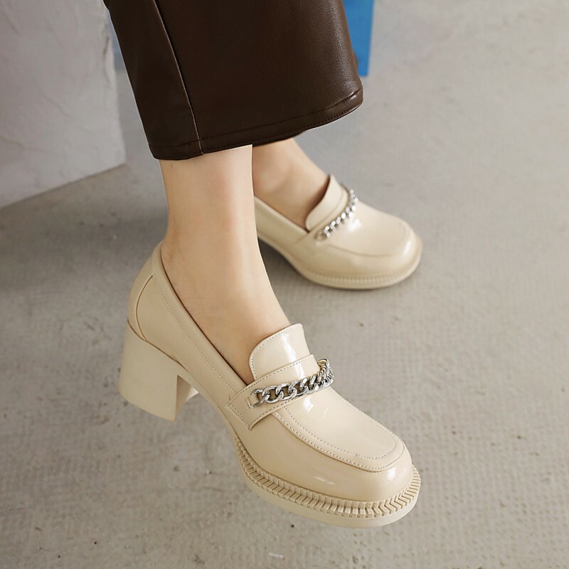 Round Toe College Shoes Pumps Sandals 
